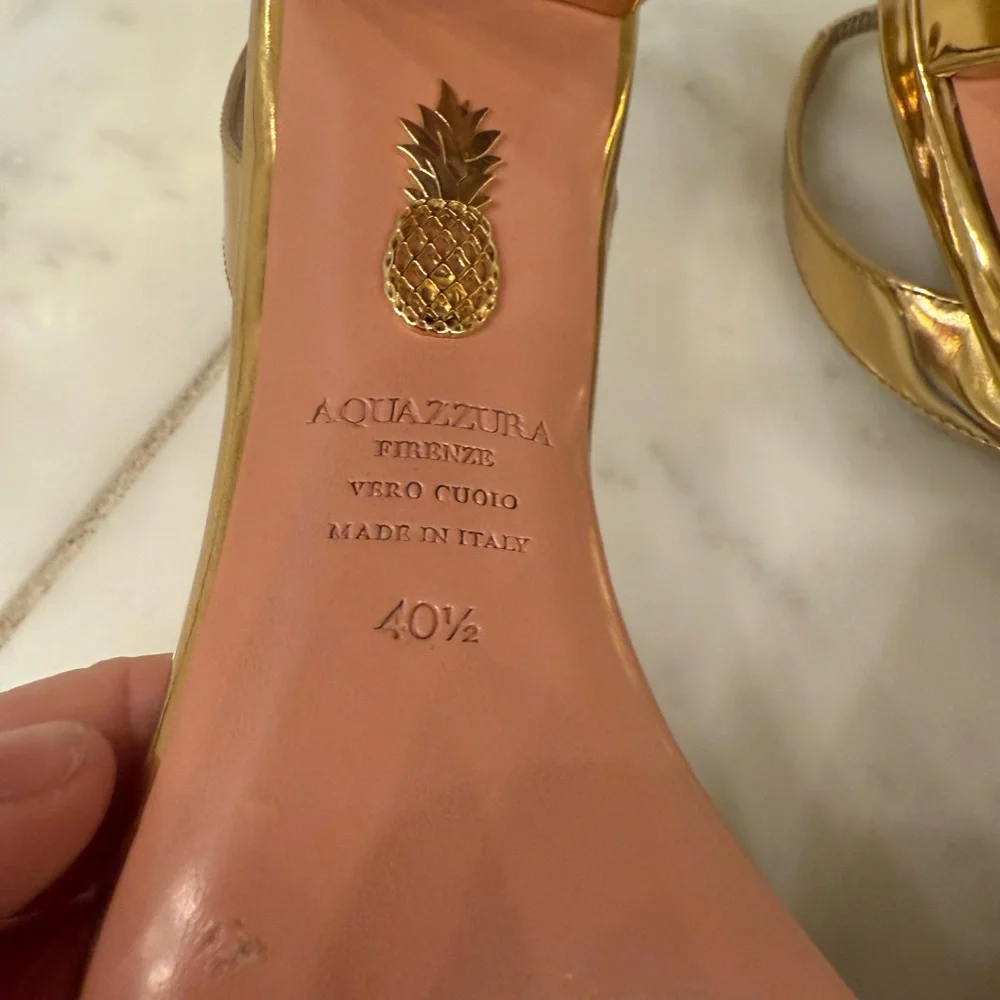 Aquazzura gold block heals - Picture 5 of 5